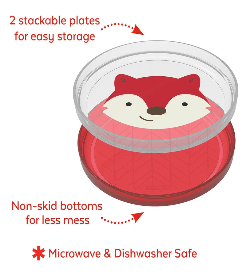 Skip Hop Set farfurii anti-alunecare - Vulpe - gogobaby.ro