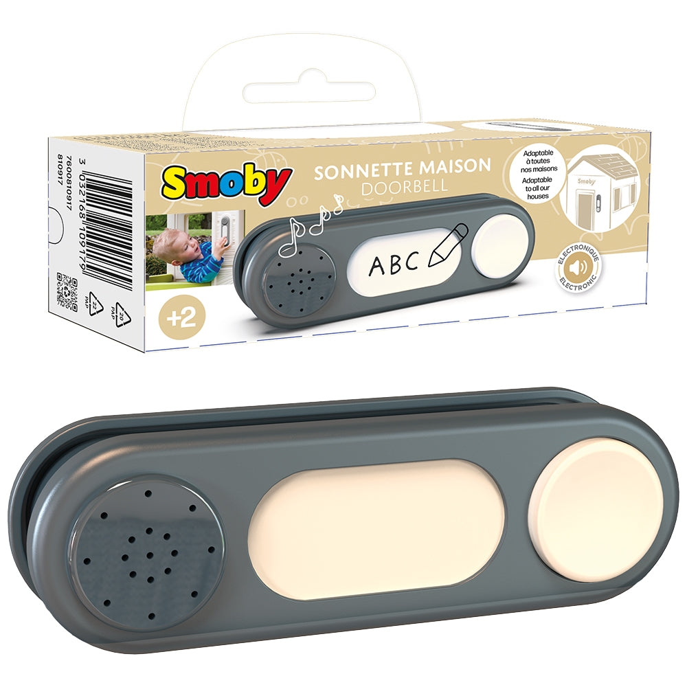 Sonerie electronica pentru casuta copii Smoby Doorbell gri - gogobaby.ro
