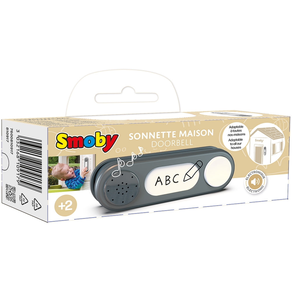 Sonerie electronica pentru casuta copii Smoby Doorbell gri - gogobaby.ro