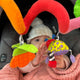 Spirala cu jucarii, Playgro, Multifunctionale pentru carucior, scoica auto si patut, Cu jucarie de dentitie, Amazing Garden Twirly Whirly, 33 cm
