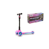 Trotineta, Sports Active, Max cu rotile frontale cu lumini, Inaltime ajustabila, Pliabila, Frana rezistenta, 3 roti, Pana la 50 kg, Roz