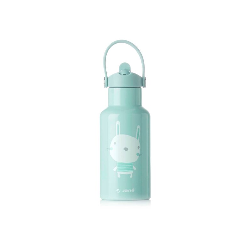 Sticla termos lichide, Jane, Din otel inoxidabil, Cu mentinere de temperatura de pana la 12 ore, 350 ml, Bpa Free, Conform cu EN 1186:2022EN 12546-1:2000UNE EN 14372:2005, Mint - gogobaby.ro