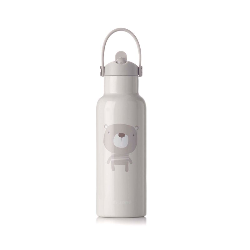 Sticla termos lichide, Jane, Din otel inoxidabil, Cu mentinere de temperatura de pana la 12 ore, 500 ml, Bpa Free, Conform cu EN 1186:2022EN 12546-1:2000UNE EN 14372:2005, Sand - gogobaby.ro
