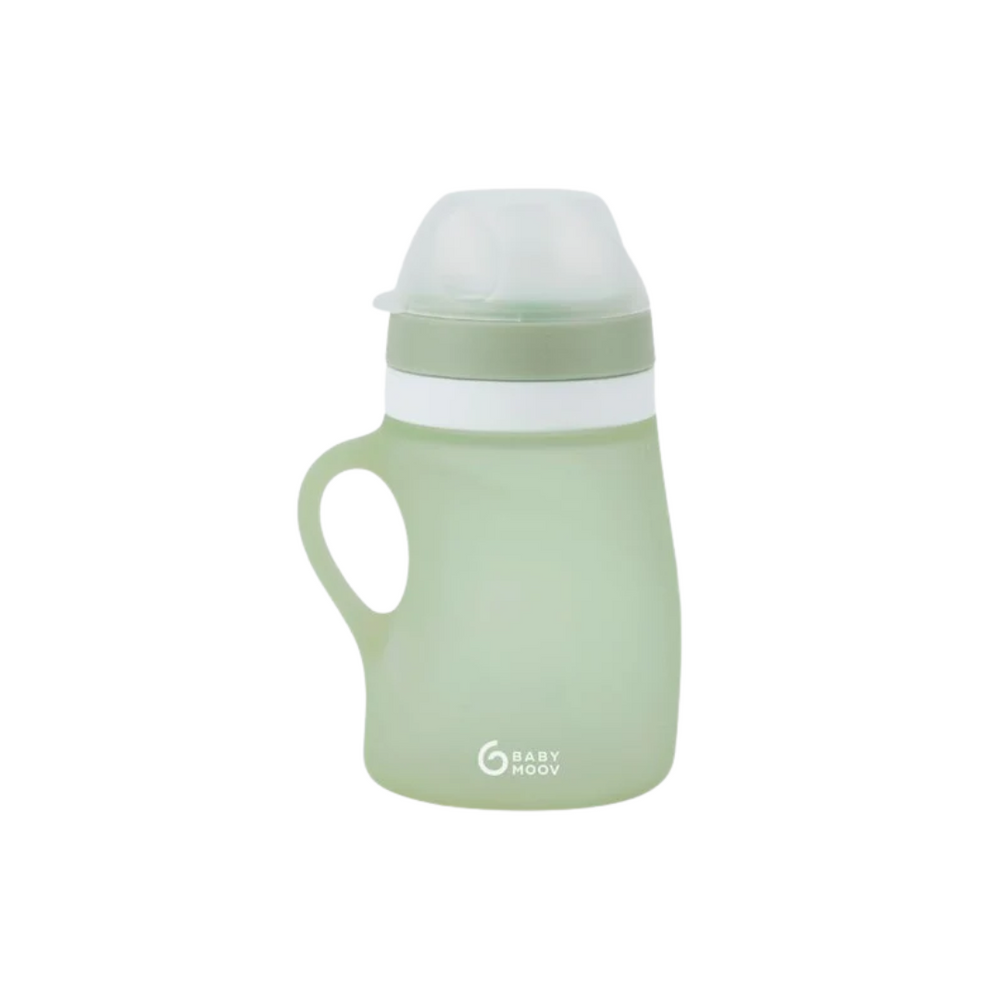 Babymoov - Sticla ergonomica din silicon verde