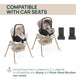 Suport electronic cu sistem de leganare Chicco E-Lullaglide, (compatibil scoica Kory Plus, landou si sezut carucior sport Bellagio), Natural, 0 luni+