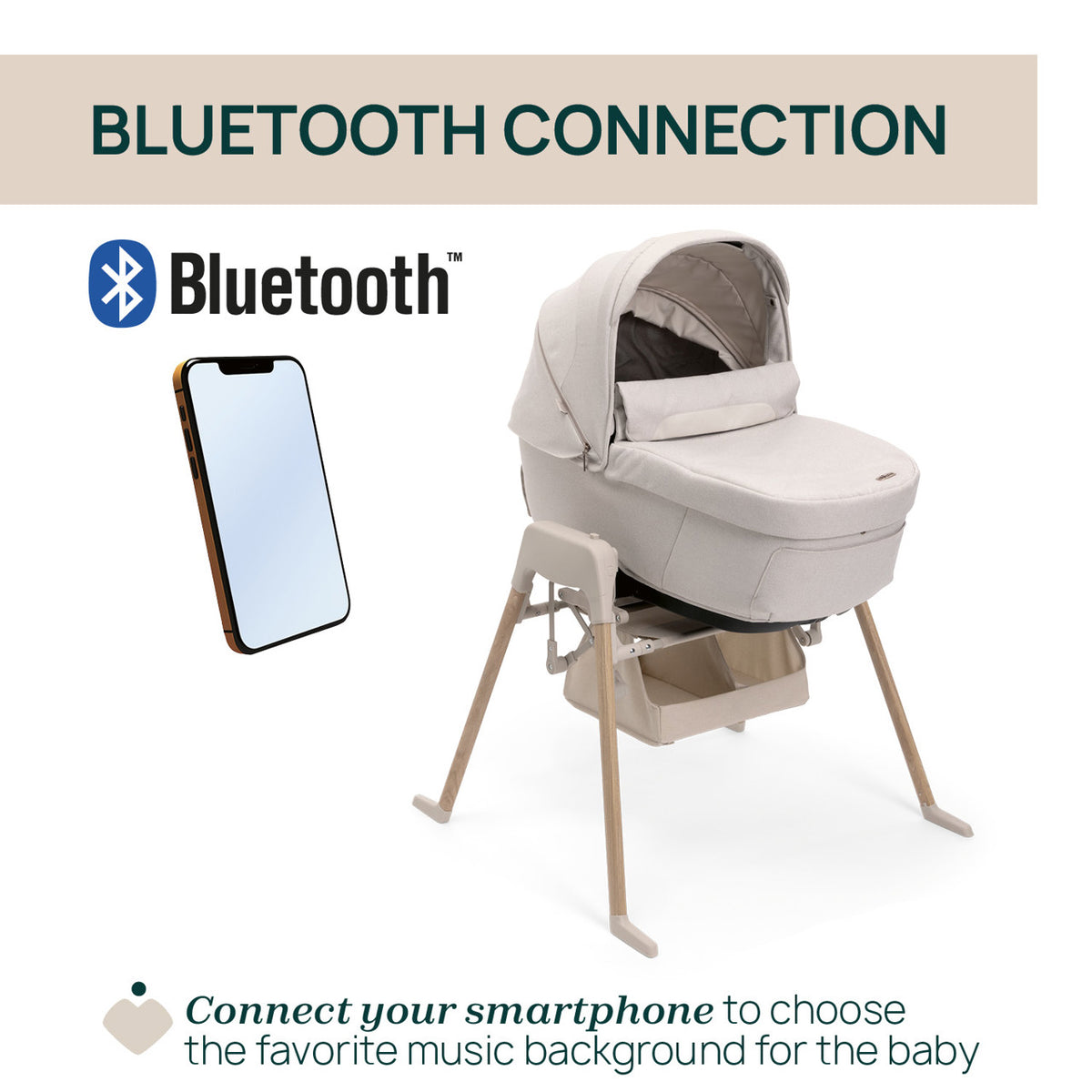 Suport electronic cu sistem de leganare Chicco E-Lullaglide, (compatibil scoica Kory Plus, landou si sezut carucior sport Bellagio), Natural, 0 luni+ - gogobaby.ro