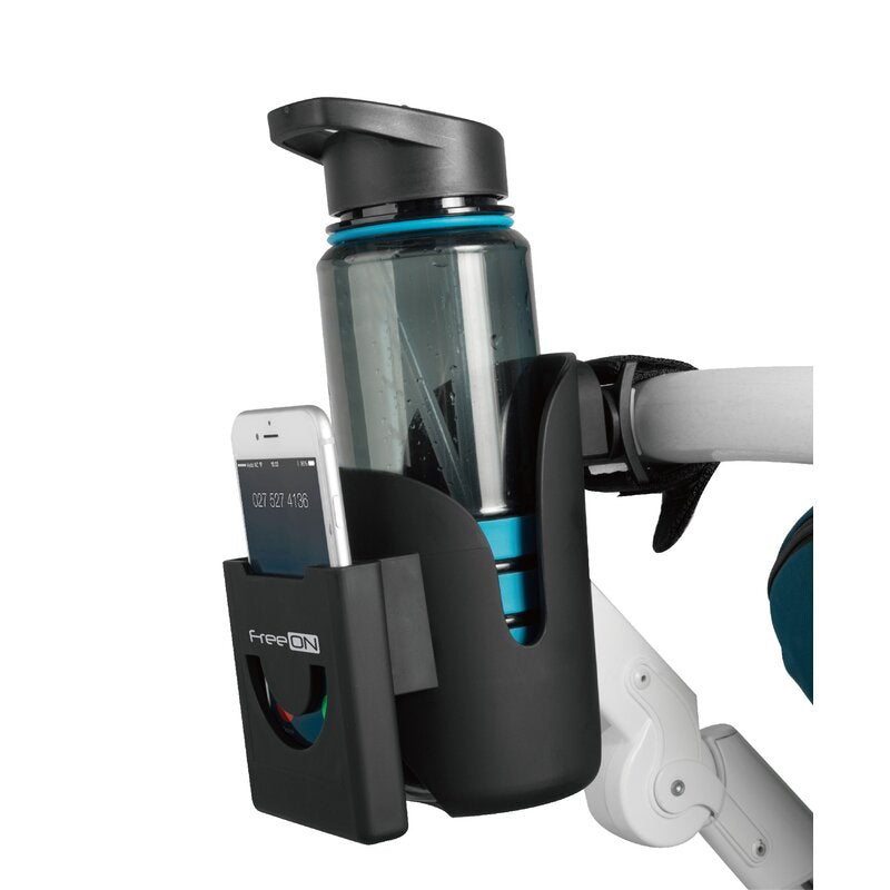 Suport pentru carucior, FreeON, Multifunctional, Pentru pahar, telefon, biberon, Black - gogobaby.ro