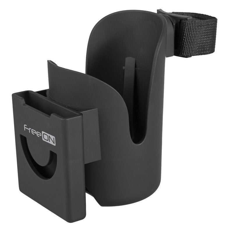 Suport pentru carucior, FreeON, Multifunctional, Pentru pahar, telefon, biberon, Black - gogobaby.ro