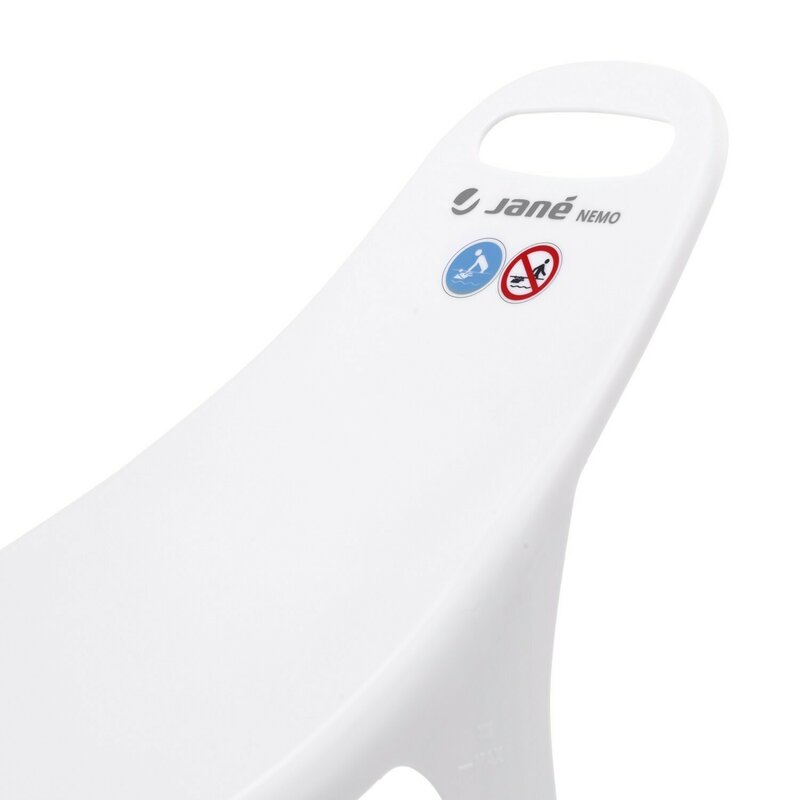 Suport pentru baie ergonomic, Jane, Nemo, De la nastere, Cu maner, Conform cu standardul european de siguranta EN 17022:2018, White - gogobaby.ro