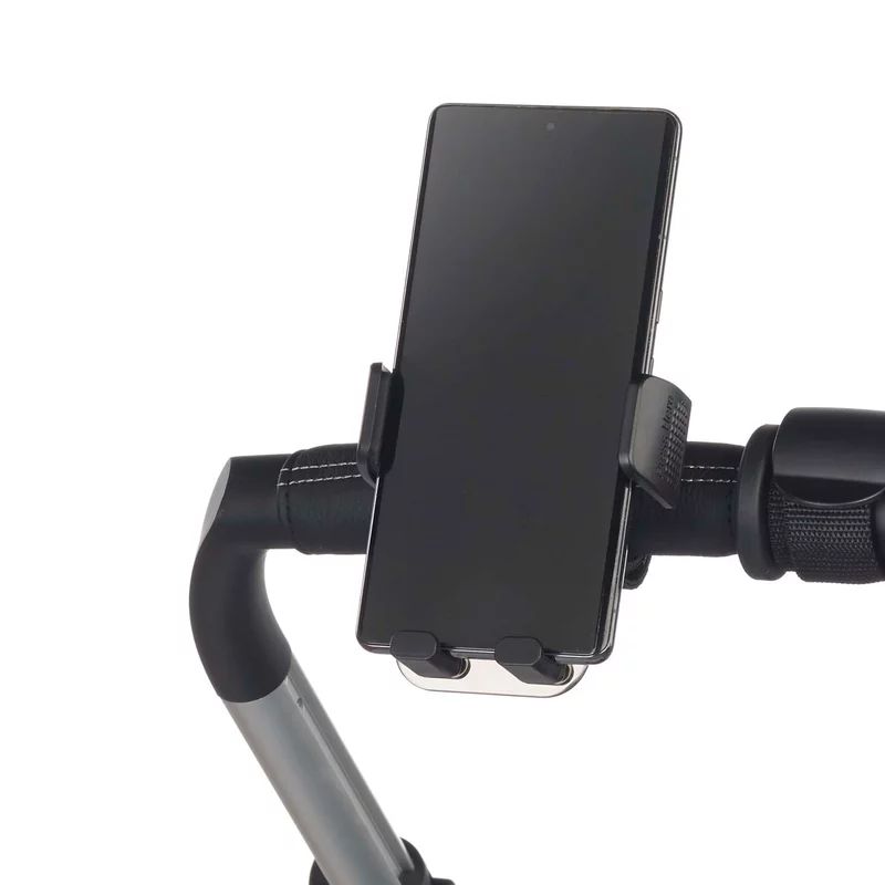 Suport telefon, Jane, Pentru carucior, Universal, Reglabil, Cu buton de blocare, Black