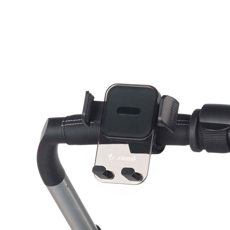 Suport telefon, Jane, Pentru carucior, Universal, Reglabil, Cu buton de blocare, Black - gogobaby.ro