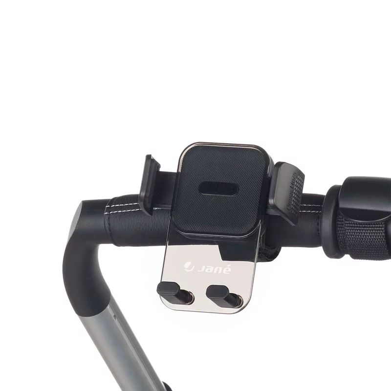 Suport telefon, Jane, Pentru carucior, Universal, Reglabil, Cu buton de blocare, Black