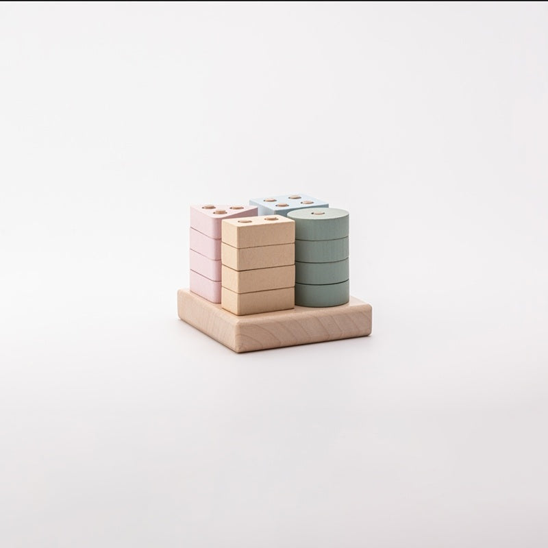 Jucarie din lemn, Cubika, Sortator Forme Geometrice 6 - gogobaby.ro