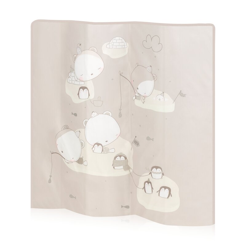 Tarc de joaca copii, Lionelo, Bonnie, Pana la 15 kg, 100 x 100 cm, Pliere compacta, Include geanta de transport, Din plasa, Cu intrare laterala cu fermoar, Cu roti, Cu salteluta din spuma, Conform cu EN12227, Bej - gogobaby.ro