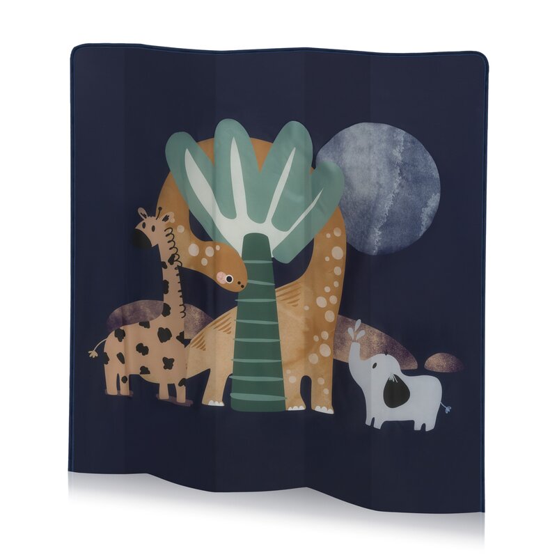 Tarc de joaca copii, Lionelo, Bonnie, Pana la 15 kg, 100 x 100 cm, Pliere compacta, Include geanta de transport, Din plasa, Cu intrare laterala cu fermoar, Cu roti, Cu salteluta din spuma, Conform cu EN12227, Albastru - gogobaby.ro
