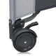 Tarc de joaca copii, Lionelo, Bonnie, Pana la 15 kg, 100 x 100 cm, Pliere compacta, Include geanta de transport, Din plasa, Cu intrare laterala cu fermoar, Cu roti, Cu salteluta din spuma, Conform cu EN12227, Gri deschis
