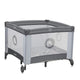 Tarc de joaca copii, Lionelo, Bonnie, Pana la 15 kg, 100 x 100 cm, Pliere compacta, Include geanta de transport, Din plasa, Cu intrare laterala cu fermoar, Cu roti, Cu salteluta din spuma, Conform cu EN12227, Gri deschis