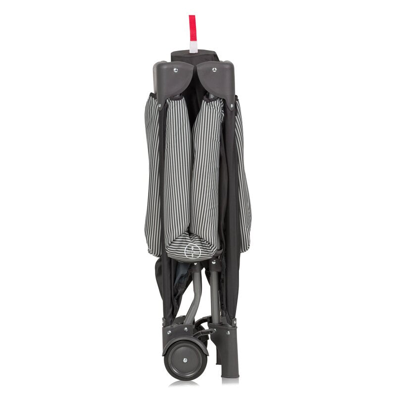 Tarc de joaca copii, Lionelo, Bonnie, Pana la 15 kg, 100 x 100 cm, Pliere compacta, Include geanta de transport, Din plasa, Cu intrare laterala cu fermoar, Cu roti, Cu salteluta din spuma, Conform cu EN12227, Gri inchis