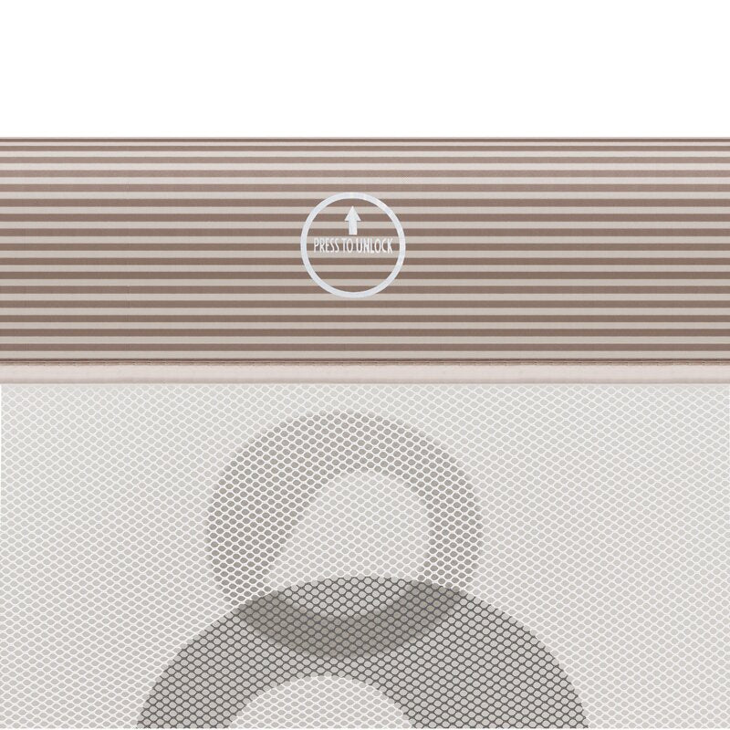 Tarc de joaca copii, Lionelo, Bonnie, Pana la 15 kg, 100 x 100 cm, Pliere compacta, Include geanta de transport, Din plasa, Cu intrare laterala cu fermoar, Cu roti, Cu salteluta din spuma, Conform cu EN12227, Bej - gogobaby.ro