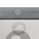 Tarc de joaca copii, Lionelo, Bonnie, Pana la 15 kg, 100 x 100 cm, Pliere compacta, Include geanta de transport, Din plasa, Cu intrare laterala cu fermoar, Cu roti, Cu salteluta din spuma, Conform cu EN12227, Gri inchis