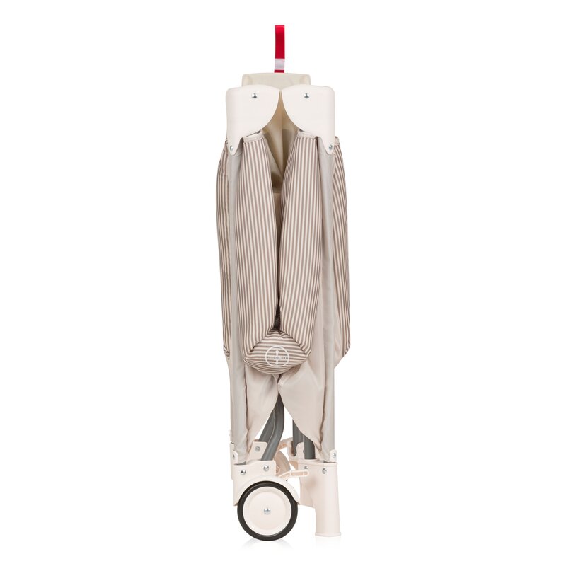 Tarc de joaca copii, Lionelo, Bonnie, Pana la 15 kg, 100 x 100 cm, Pliere compacta, Include geanta de transport, Din plasa, Cu intrare laterala cu fermoar, Cu roti, Cu salteluta din spuma, Conform cu EN12227, Bej - gogobaby.ro