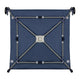 Tarc de joaca copii, Lionelo, Bonnie, Pana la 15 kg, 100 x 100 cm, Pliere compacta, Include geanta de transport, Din plasa, Cu intrare laterala cu fermoar, Cu roti, Cu salteluta din spuma, Conform cu EN12227, Albastru