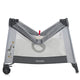 Tarc de joaca copii, Lionelo, Bonnie, Pana la 15 kg, 100 x 100 cm, Pliere compacta, Include geanta de transport, Din plasa, Cu intrare laterala cu fermoar, Cu roti, Cu salteluta din spuma, Conform cu EN12227, Gri deschis