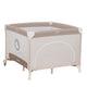 Tarc de joaca copii, Lionelo, Bonnie, Pana la 15 kg, 100 x 100 cm, Pliere compacta, Include geanta de transport, Din plasa, Cu intrare laterala cu fermoar, Cu roti, Cu salteluta din spuma, Conform cu EN12227, Bej