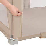 Tarc de joaca copii, Lionelo, Florence Easy Fold, 150 x 180 x 75 cm, Pliere, depliere automata, Include geanta de transport, Din plasa, Cu doua intrari laterale, 0-48 luni, Conform cu EN12227, Bej