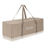 Tarc de joaca copii, Lionelo, Florence Easy Fold, 150 x 180 x 75 cm, Pliere, depliere automata, Include geanta de transport, Din plasa, Cu doua intrari laterale, 0-48 luni, Conform cu EN12227, Bej