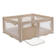 Tarc de joaca copii, Lionelo, Florence Easy Fold, 150 x 180 x 75 cm, Pliere, depliere automata, Include geanta de transport, Din plasa, Cu doua intrari laterale, 0-48 luni, Conform cu EN12227, Bej