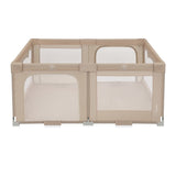 Tarc de joaca copii, Lionelo, Florence Easy Fold, 150 x 180 x 75 cm, Pliere, depliere automata, Include geanta de transport, Din plasa, Cu doua intrari laterale, 0-48 luni, Conform cu EN12227, Bej