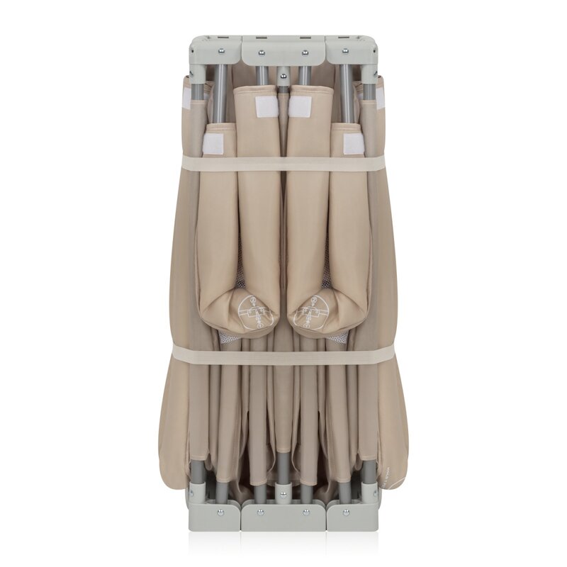 Tarc de joaca copii, Lionelo, Florence Easy Fold, 150 x 180 x 75 cm, Pliere, depliere automata, Include geanta de transport, Din plasa, Cu doua intrari laterale, 0-48 luni, Conform cu EN12227, Bej