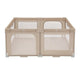 Tarc de joaca copii, Lionelo, Florence Easy Fold, 150 x 180 x 75 cm, Pliere, depliere automata, Include geanta de transport, Din plasa, Cu doua intrari laterale, 0-48 luni, Conform cu EN12227, Bej