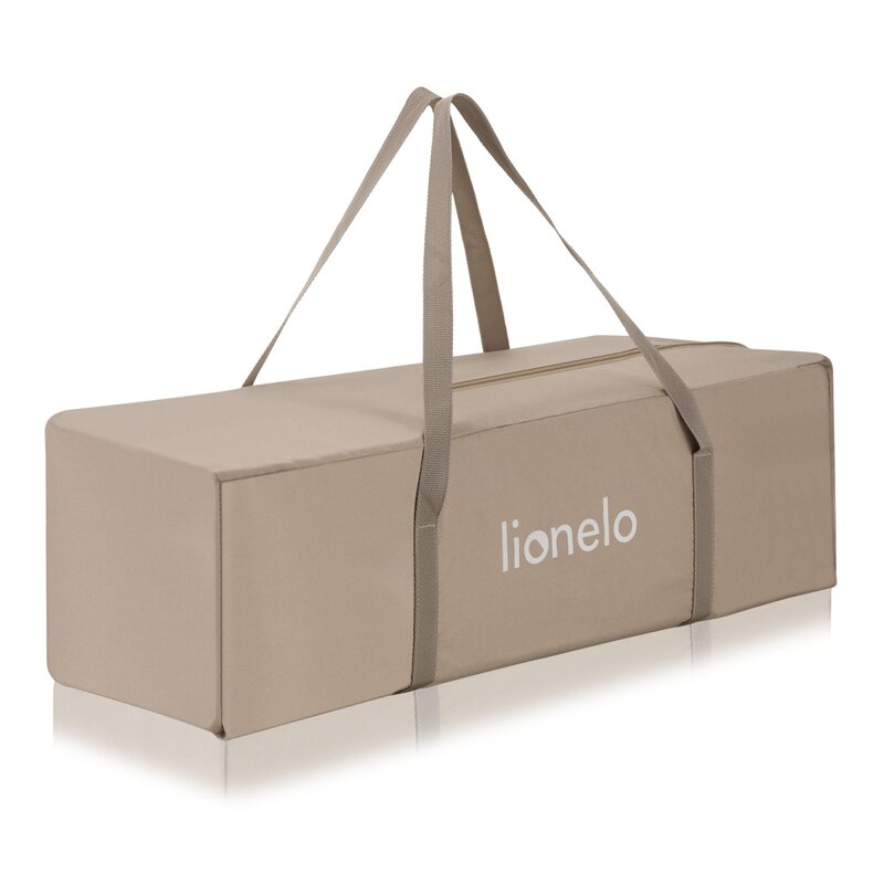 Tarc de joaca copii, Lionelo, Florence Easy Fold, 150 x 180 x 75 cm, Pliere, depliere automata, Include geanta de transport, Din plasa, Cu doua intrari laterale, 0-48 luni, Conform cu EN12227, Bej - gogobaby.ro