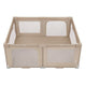 Tarc de joaca copii, Lionelo, Florence Easy Fold, 150 x 180 x 75 cm, Pliere, depliere automata, Include geanta de transport, Din plasa, Cu doua intrari laterale, 0-48 luni, Conform cu EN12227, Bej