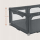 Tarc de joaca copii, Lionelo, Florence Easy Fold, 150 x 180 x 75 cm, Pliere, depliere automata, Include geanta de transport, Din plasa, Cu doua intrari laterale, 0-48 luni, Conform cu EN12227, Gri