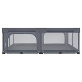 Tarc de joaca copii, Lionelo, Florence Easy Fold XL, 180 x 200 x 68 cm, Pliere, depliere automata, Include geanta de transport, Din plasa, Cu doua intrari laterale, 0-48 luni, Conform cu EN12227, Grey Stone