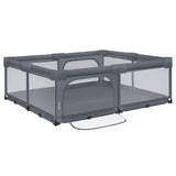 Tarc de joaca copii, Lionelo, Florence Easy Fold XL, 180 x 200 x 68 cm, Pliere, depliere automata, Include geanta de transport, Din plasa, Cu doua intrari laterale, 0-48 luni, Conform cu EN12227, Grey Stone