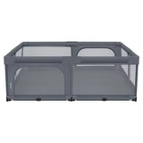 Tarc de joaca copii, Lionelo, Florence Easy Fold XL, 180 x 200 x 68 cm, Pliere, depliere automata, Include geanta de transport, Din plasa, Cu doua intrari laterale, 0-48 luni, Conform cu EN12227, Grey Stone
