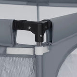 Tarc de joaca copii, Lionelo, Florence Easy Fold XL, 180 x 200 x 68 cm, Pliere, depliere automata, Include geanta de transport, Din plasa, Cu doua intrari laterale, 0-48 luni, Conform cu EN12227, Grey Stone