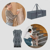 Tarc de joaca copii, Lionelo, Florence Easy Fold XL, 180 x 200 x 68 cm, Pliere, depliere automata, Include geanta de transport, Din plasa, Cu doua intrari laterale, 0-48 luni, Conform cu EN12227, Grey Stone