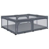 Tarc de joaca copii, Lionelo, Florence Easy Fold XL, 180 x 200 x 68 cm, Pliere, depliere automata, Include geanta de transport, Din plasa, Cu doua intrari laterale, 0-48 luni, Conform cu EN12227, Grey Stone