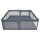 Tarc de joaca copii, Lionelo, Florence Easy Fold XL, 180 x 200 x 68 cm, Pliere, depliere automata, Include geanta de transport, Din plasa, Cu doua intrari laterale, 0-48 luni, Conform cu EN12227, Grey Stone