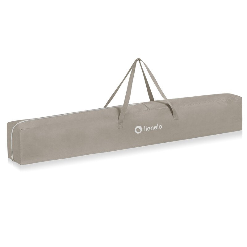 Tarc de joaca copii, Lionelo, Willow XL,180 x 200 cm, Pliere compacta, Include geanta de transport, Din plasa, Cu doua intrari laterale si fermoar, Cu ventuze pentru stabilitate, Conform cu EN 12227:2010, Bej - gogobaby.ro