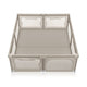 Tarc de joaca copii, Lionelo, Willow XL,180 x 200 cm, Pliere compacta, Include geanta de transport, Din plasa, Cu doua intrari laterale si fermoar, Cu ventuze pentru stabilitate, Conform cu EN 12227:2010, Bej