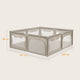 Tarc de joaca copii, Lionelo, Willow XL,180 x 200 cm, Pliere compacta, Include geanta de transport, Din plasa, Cu doua intrari laterale si fermoar, Cu ventuze pentru stabilitate, Conform cu EN 12227:2010, Bej