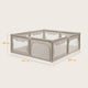 Tarc de joaca copii, Lionelo, Willow XL,180 x 200 cm, Pliere compacta, Include geanta de transport, Din plasa, Cu doua intrari laterale si fermoar, Cu ventuze pentru stabilitate, Conform cu EN 12227:2010, Bej