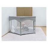 Tarc de joaca, FreeON, Hexagon, Pliabil, Intrare cu fermoar, Cu geanta de transport, 117 x 74 cm, Grey