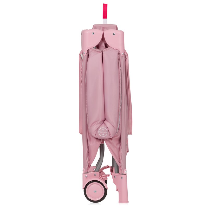 Tarc de joaca, Lionelo, Mille Plus, Pliabil, Include saltea cu densitate T25, 4 jucarii cu velcro, Manere textile, Geanta de transport, Cu roti si inchidere laterala, Pereti din plasa pentru vizibilitate si aerisire, 100 x 100 x 77 cm, Roz - gogobaby.ro